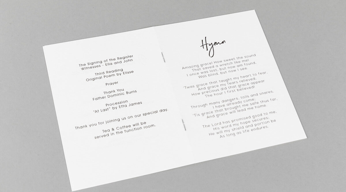 Booklet Order of Service in Qatar