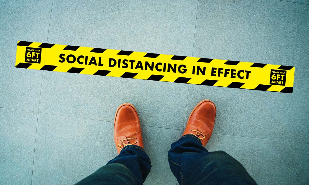 Social Distancing Floor Stickers in Qatar